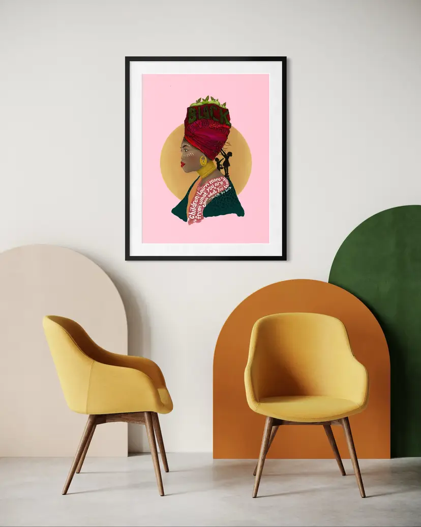 Black Evolution: Giclee Print- Ships Intl.