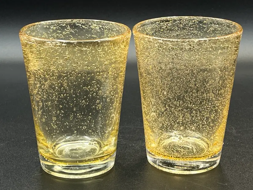 Biot Bubble Amber Gold Tumblers
