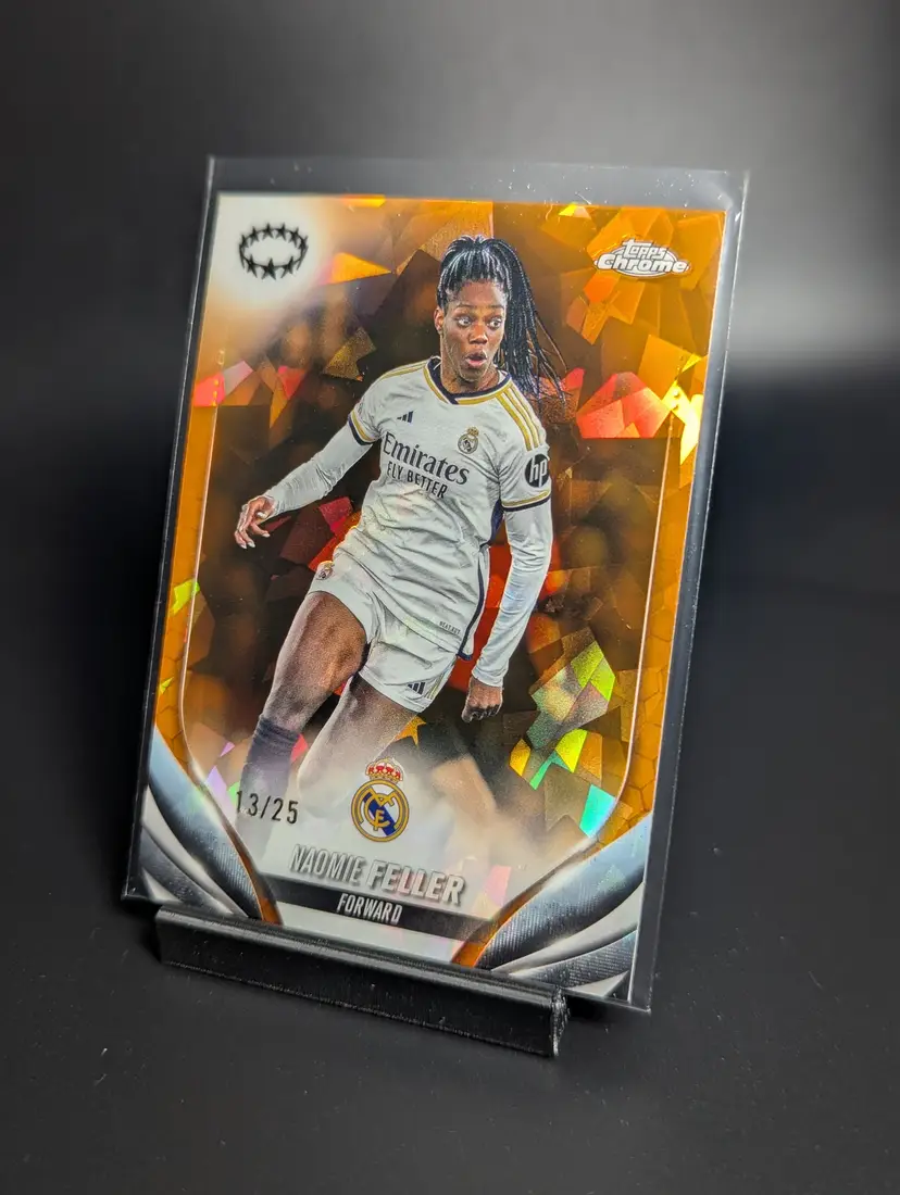 2023-24 Topps Chrome Sapphire UWCL Naomie Feller Orange /25 Real Madrid