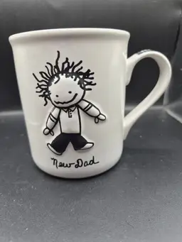 Enesco 'New Dad' Coffee Mug Enesco Children Of The Inner Light Ceramic Plaid