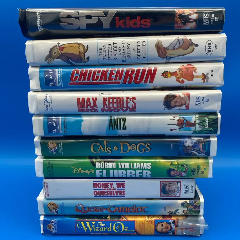 Children's & Family Clamshell VHS Movie Bundle of 10 - Mixed Variety