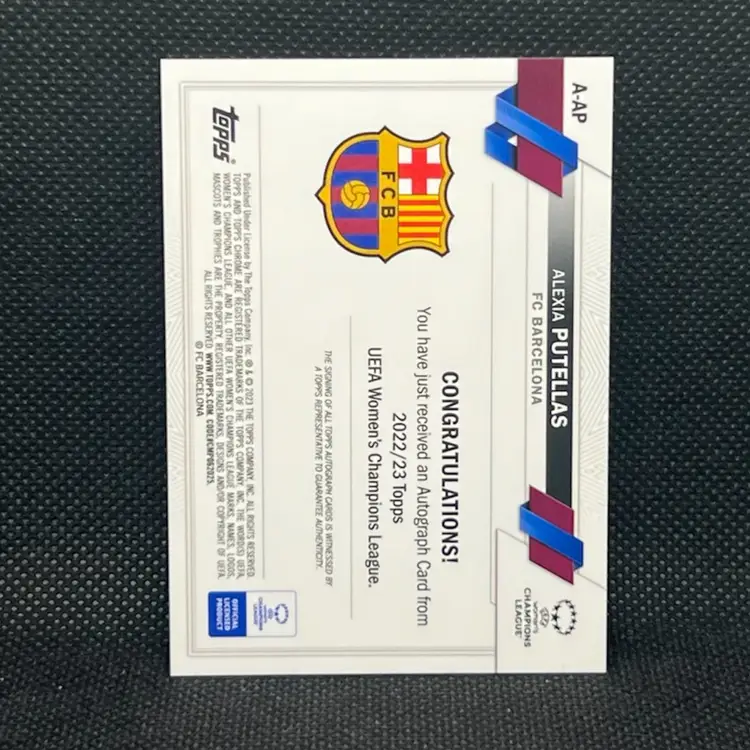 Alexia Putellas 2022/23 Topps Chrome UEFA Women Gold Autograph /50 Soccer Card Barcelona