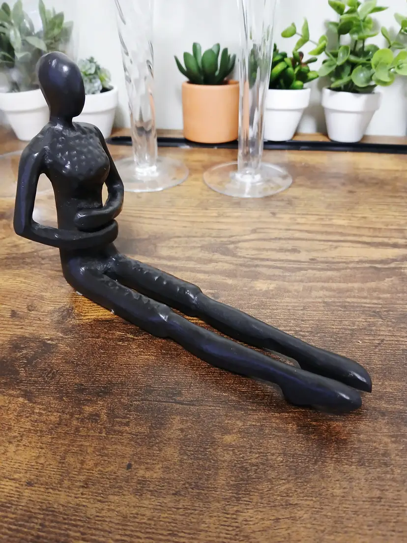 Abstract Metal Sitting Figurine 017