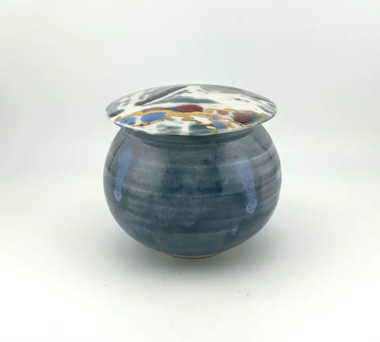 Lisa Koch Studio Pottery Lidded Jar 3.5”x 3.5”