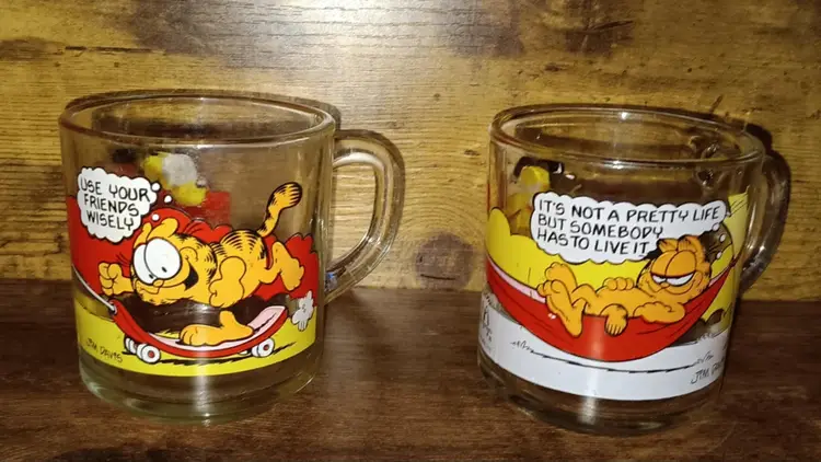 1978 McDonald’s Garfield Glass Coffee Cups