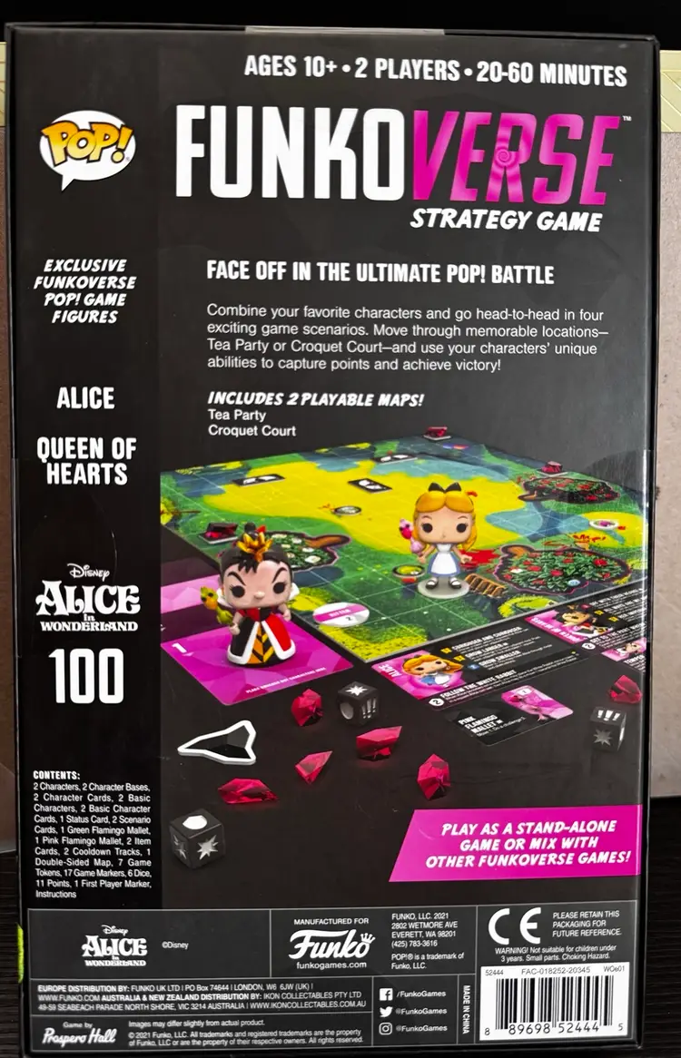 Pop! FunkoVerse Disney Alice in Wonderland strategy game