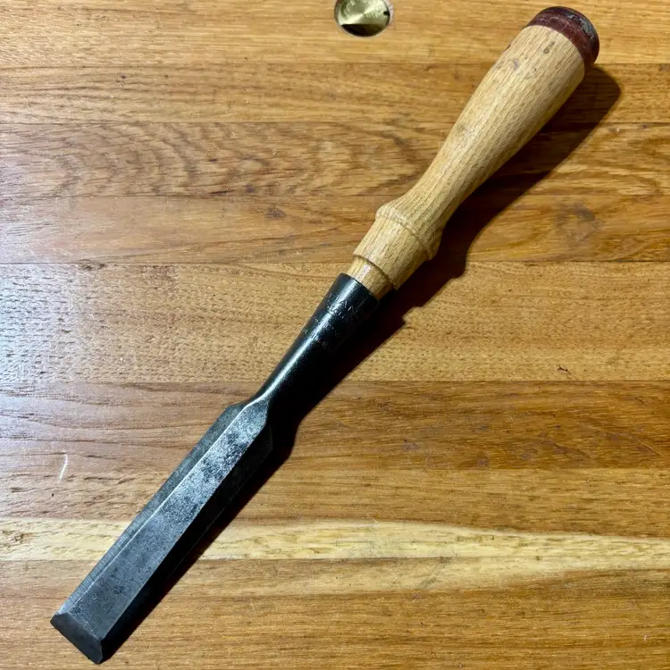 Stanley Defiance 3/4" Bevel Edge Socket Chisel w/ New Leather Capped Handle