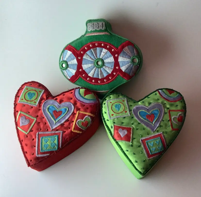 Fabric Beaded Boxes 1999 Very Nice