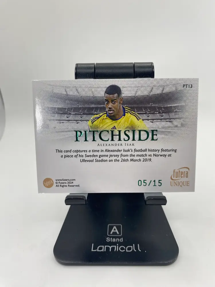2024 Futera Unique Alexander Isak Pitchside /15 Game Worn #PT13 Green Sweden