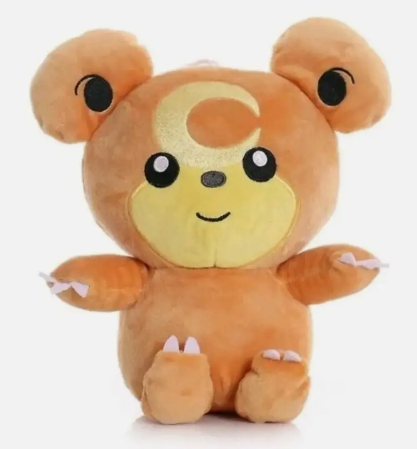 Pokémon Teddyursa Plush Doll 7” Stuffed Animal Toy With Suction Cup BNWOT