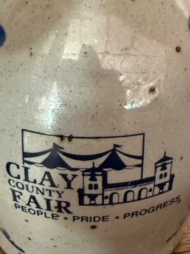 salt-glazed stoneware jug created to commemorate the 2008 Clay County Fair