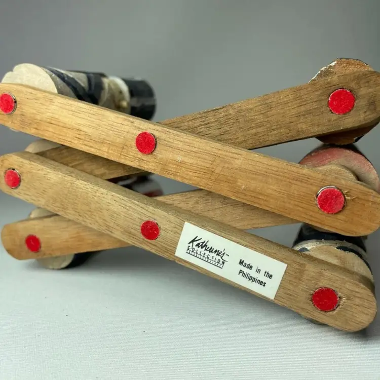 Katherine's Collections Artist Made Wood Carved Christmas Soldiers 6 Candle Holder