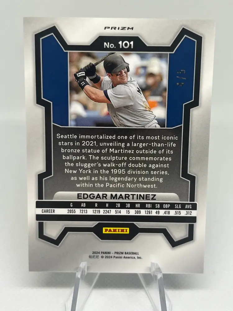Edgar Martinez - 2024 Panini Prizm /5 - Seattle Mariners