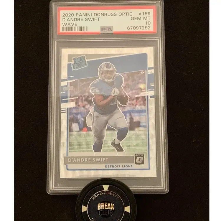 2020 Panini Donruss Optic D’Andre Swift Wave 009/199 PSA 10