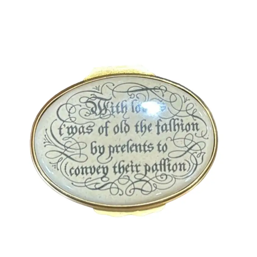 Halicon Days Trinket Box “From 2 A Young Lady With Some Lampreys By John Gay 1685–1732