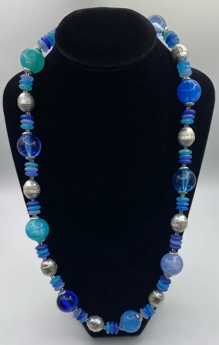 Mixed Bead Necklace and Matching Earring Set