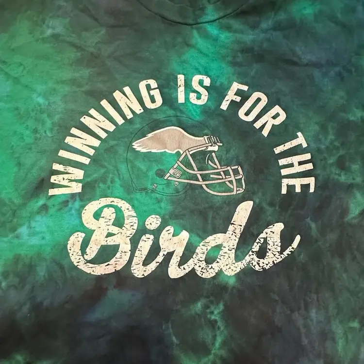 Philadelphia Eagles Cropped Tie Dyed T-shirt XL