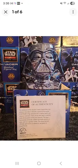 Lot of 8 Star Wars Classic Collectors Series Metalized Figural Mug Darth Vader Applause Lot of 8