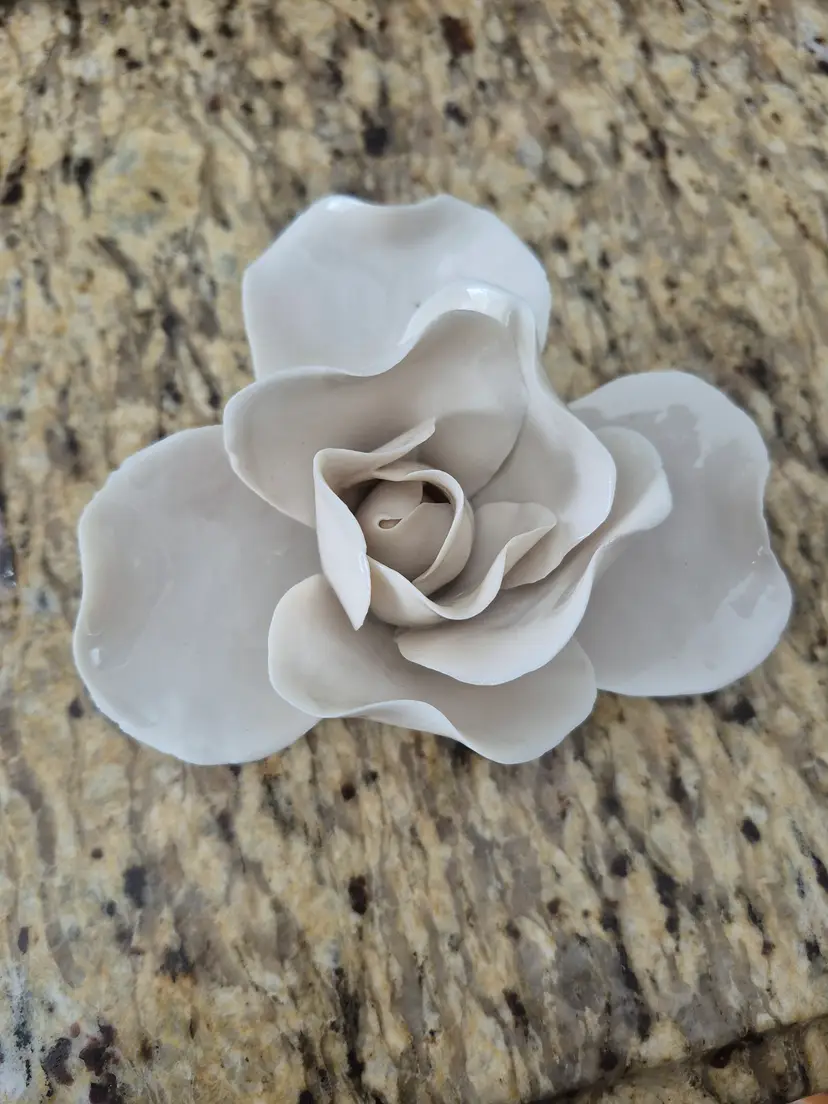 Godinger ivory porcelain rose