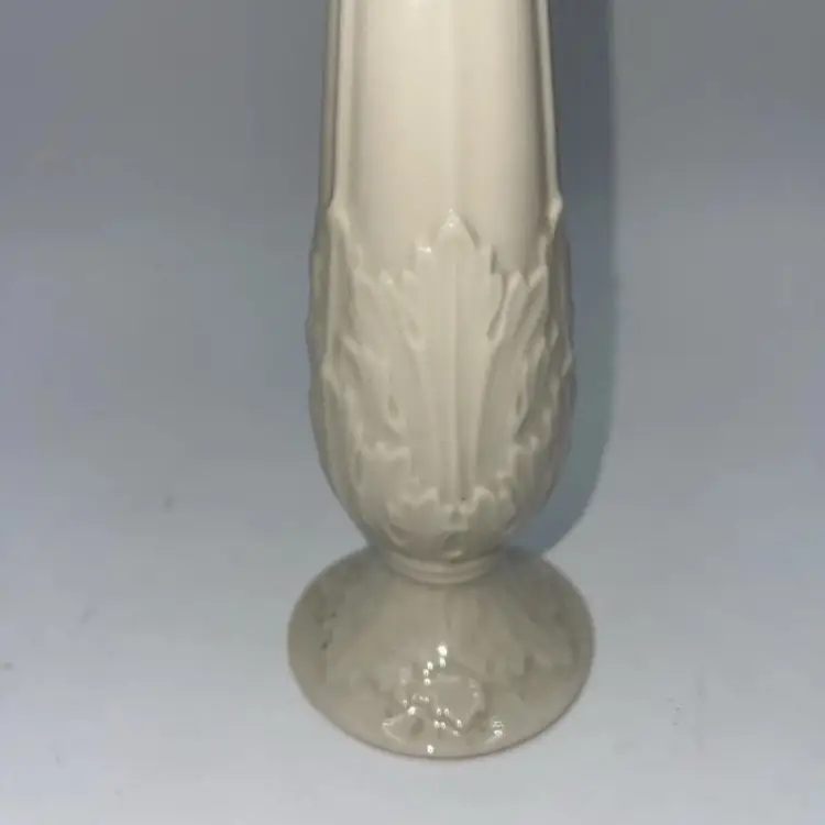 Lenox Porcelain Bud Vase - Woodland Pattern 11" Vintage Made In USA