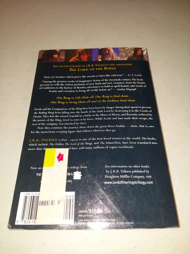 The Two Towers Trade Paperback LOTR Lord of the Rings Tolkien