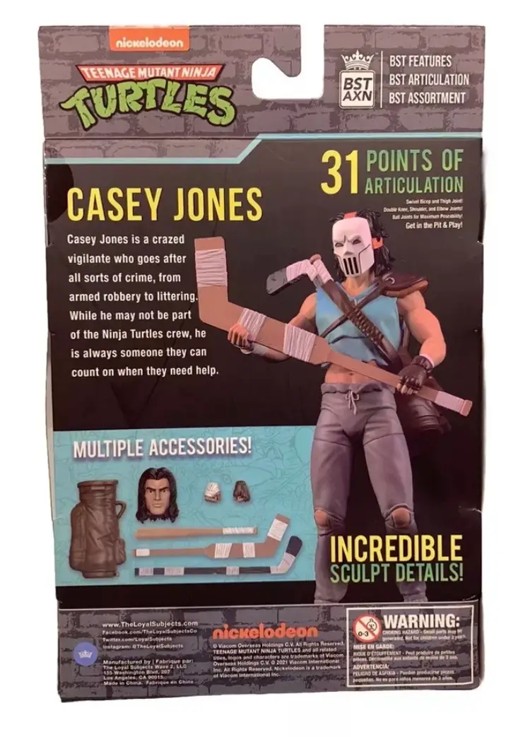 Teenage Mutant Ninja Turtles Casey Jones | 5" Action Figure | BST AXN