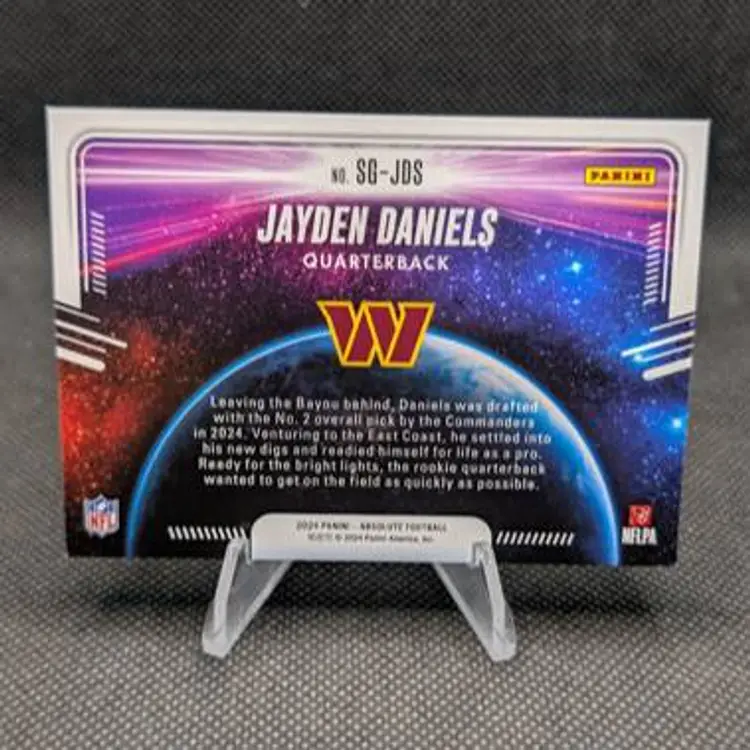 Jayden Daniels 2024 Panini Absolute Star Gazing Rookie Card RC #SG-JDS - Washington Commanders