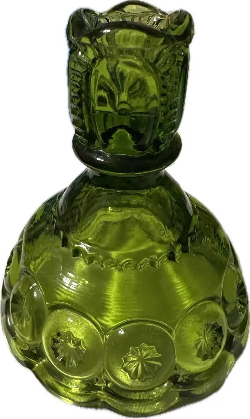 Vintage L.E. Smith Glass Company "Moon and Stars" single candlestick holder