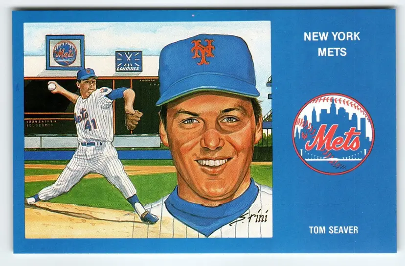 1969 NY Mets Baseball Postcard Susan Rini Tom Seaver Unused Limited Edition