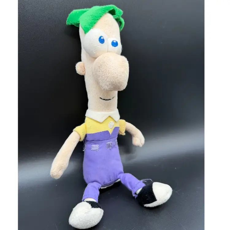 Disney Phineas And Ferb - Ferb Plush Toy 11”  Stuffed Beanbag Bottom