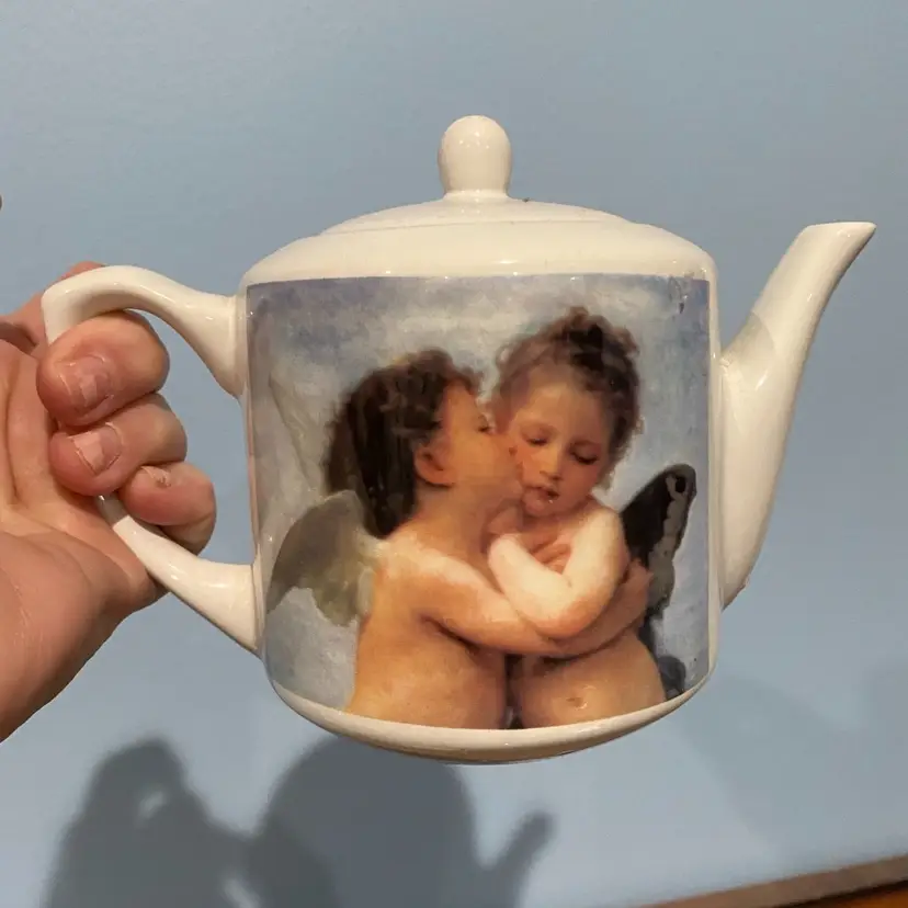 vintage ceramic angel teapot
