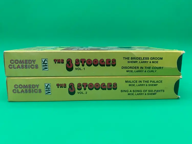 The 3 Stooges Comedy Classics VHS Pair - Volumes 1 & 2 - 1986 - 4 Episodes