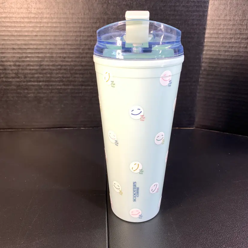 Scooters 24oz. Smiley Face Tumbler