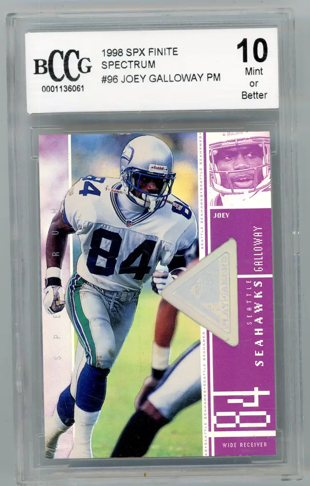 1998 SPX Finite Spectrum JOEY GALLOWAY /1375 Playmakers SP #96 SEAHAWKS BCCG 10
