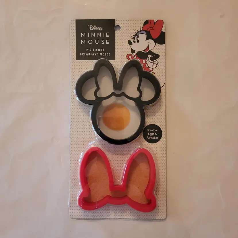 Disney Minnie Mouse Silicone Breakfast Molds Set of 2 for Eggs and Pancakes New (Package damage)