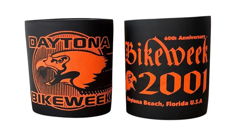 2000 & 2001 Daytona Florida Bike Week Can Koozie Holder Bike Week Motorcycle