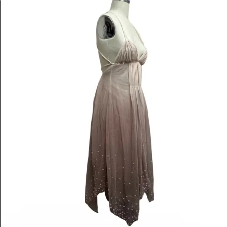 BCBGMaxAzria Gradient Sequin
Handkerchief Hem Tulle Party Dress Size S