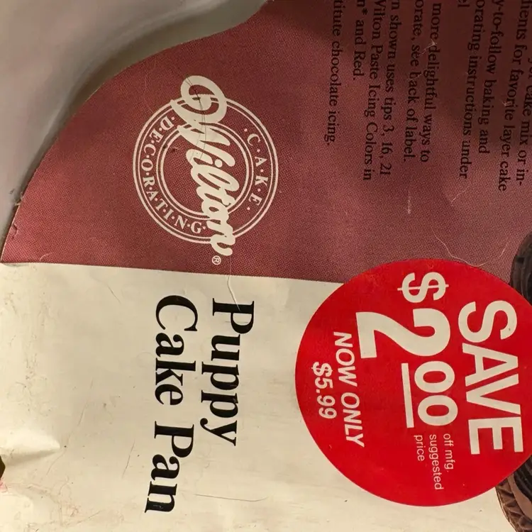 1986 Wilton Laying Down Puppy Double Layer Cake Mold