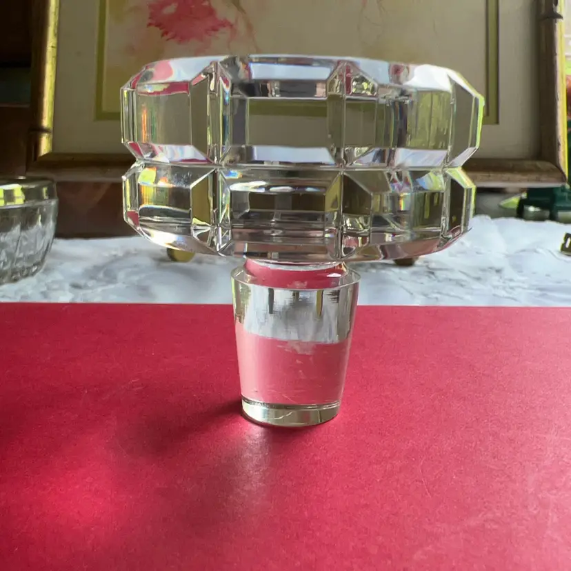 Vintage Baccarat Harcourt Talleyrand Stopper For Whiskey Decanter Cut Crystal