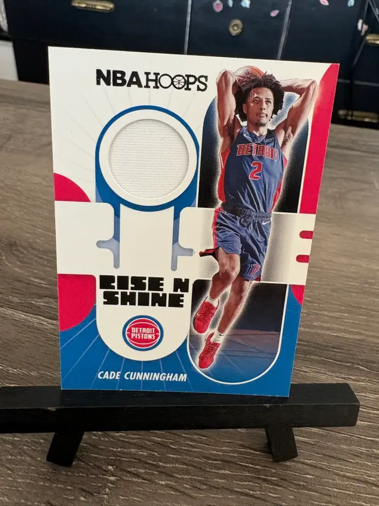 Cade Cunningham 2021-22 Panini NBA Hoops Rise N Shine Relic NBA Basketball Card Detroit Pistons (J)