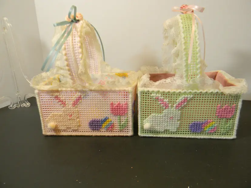 Homemade Little Easter Baskets Set of 2