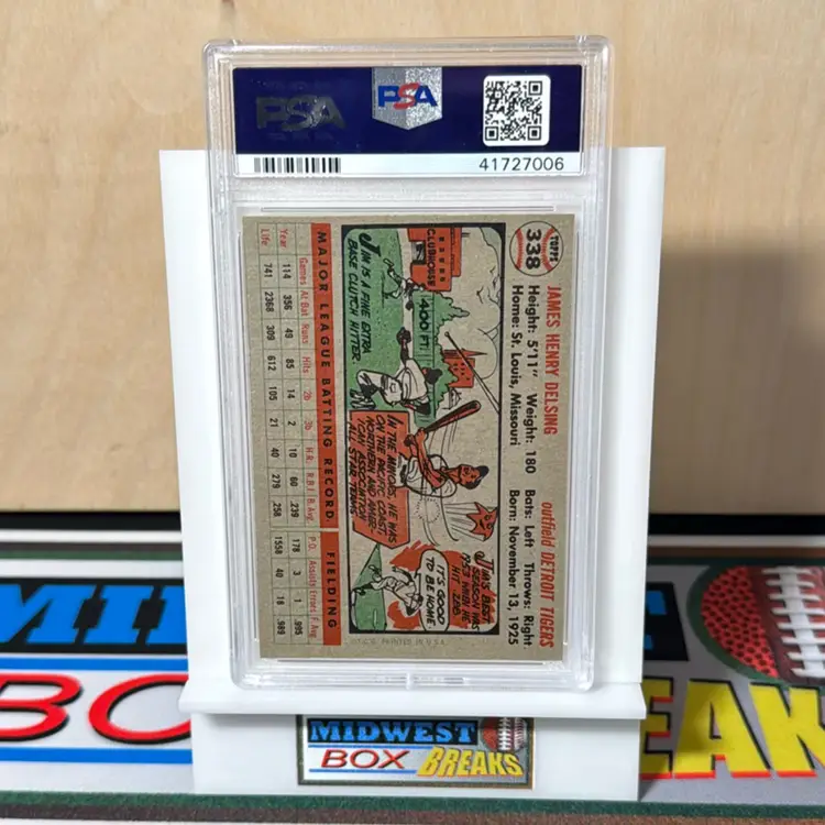 Jim Delsing #338 PSA 5.5 1956 Topps Detroit Tigers