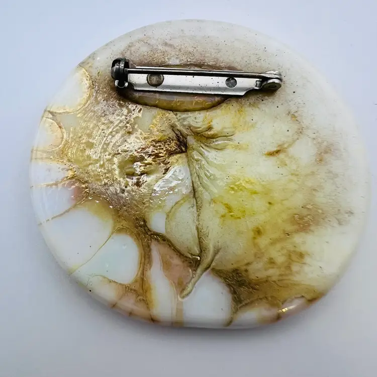 Art Glass Swirl Brooch
