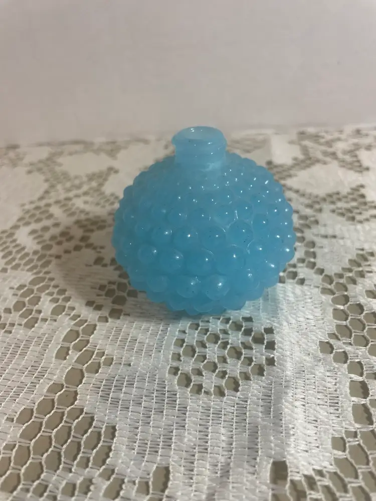 Blue Hobnail Perfume Bottle No Sprayer 2.25” X 2”
