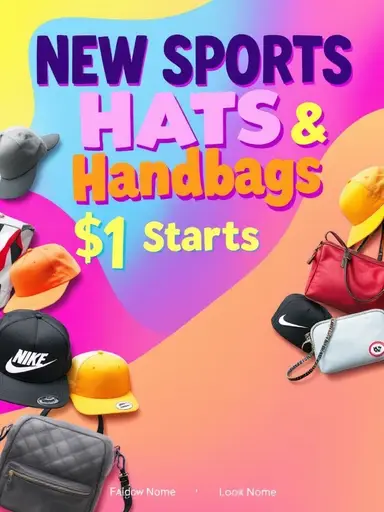 New Sports Hats & Handbags 