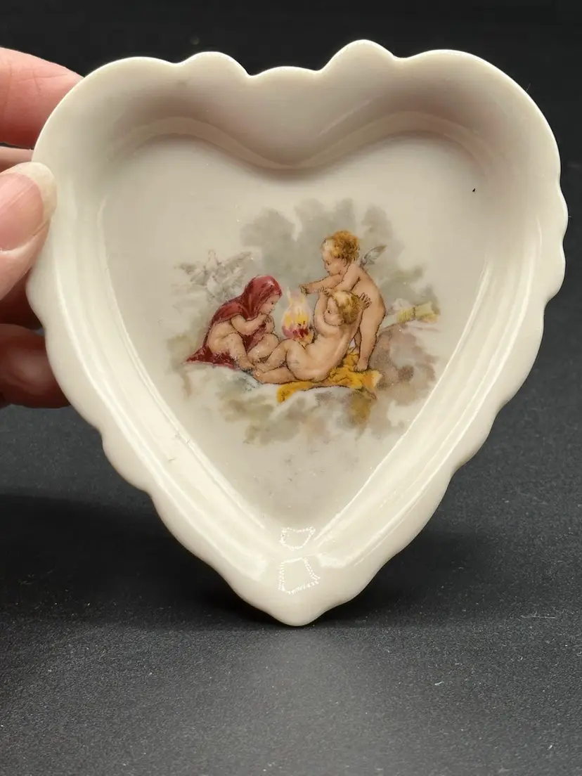 Hand Made Trinket Heart Shaped Signed On Bottom