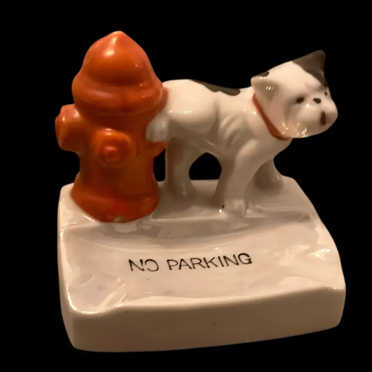 1940’s Novelty Ashtray With Bulldog And Hydrant