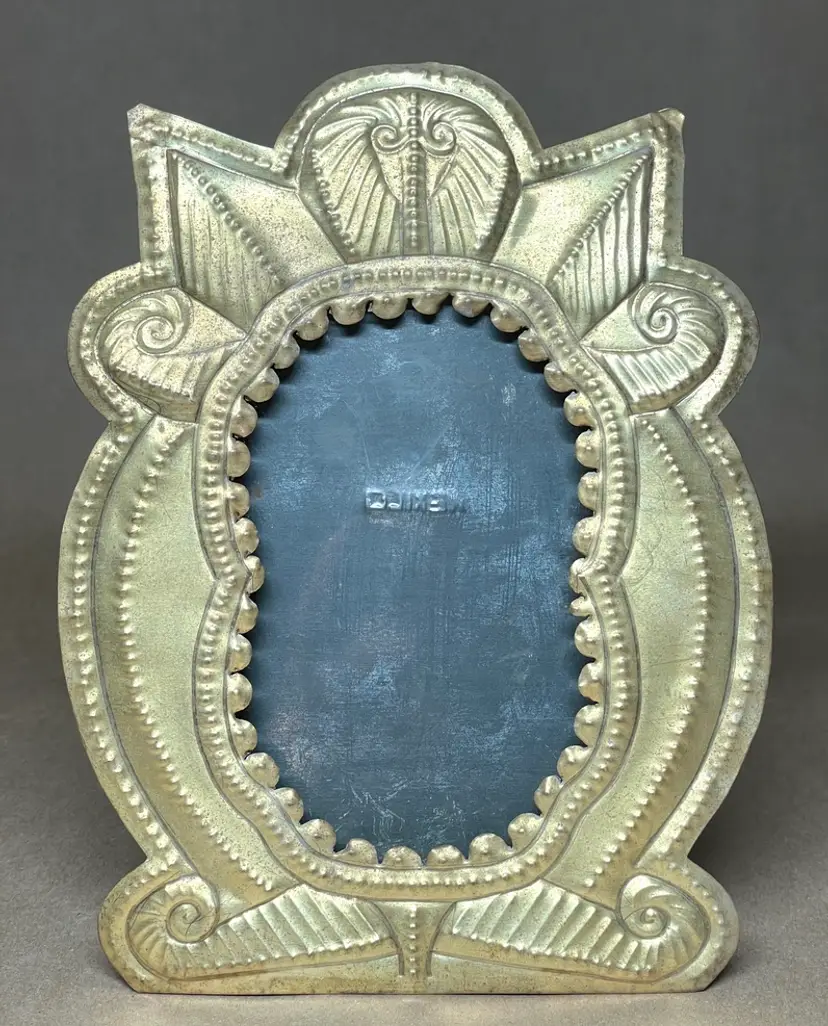 Rustic Tin Metal Lightweight Free Standing Ornate Designed Photo Frame - MEXICO