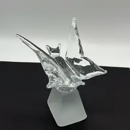 Art Glass Butterfly Figurine Paperweight 5.5”