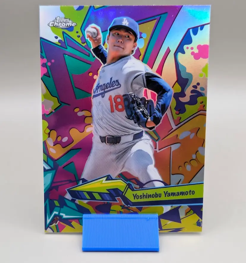 Yoshinobu Yamamoto 2026 Topps Chrome Refractor Wild Style #WST-10 - Los Angeles Dodgers - (149-220)